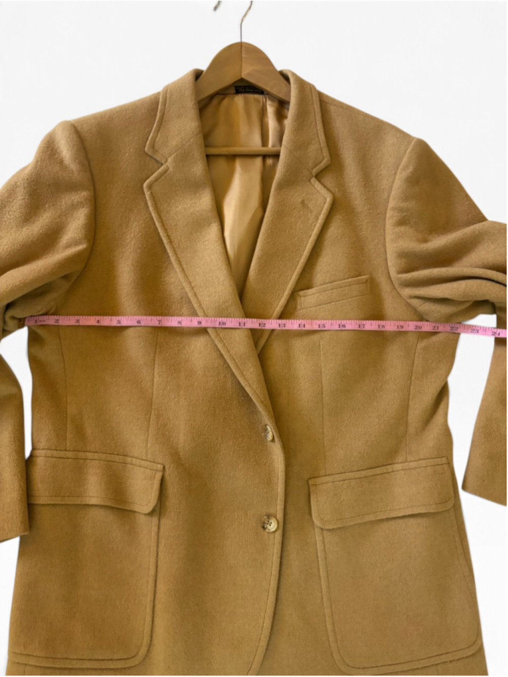Vintage J.G. Hook Golden Anchor Camel Hair Blend Tan Blazer Sport Coat Men’s M - Picture 10 of 13